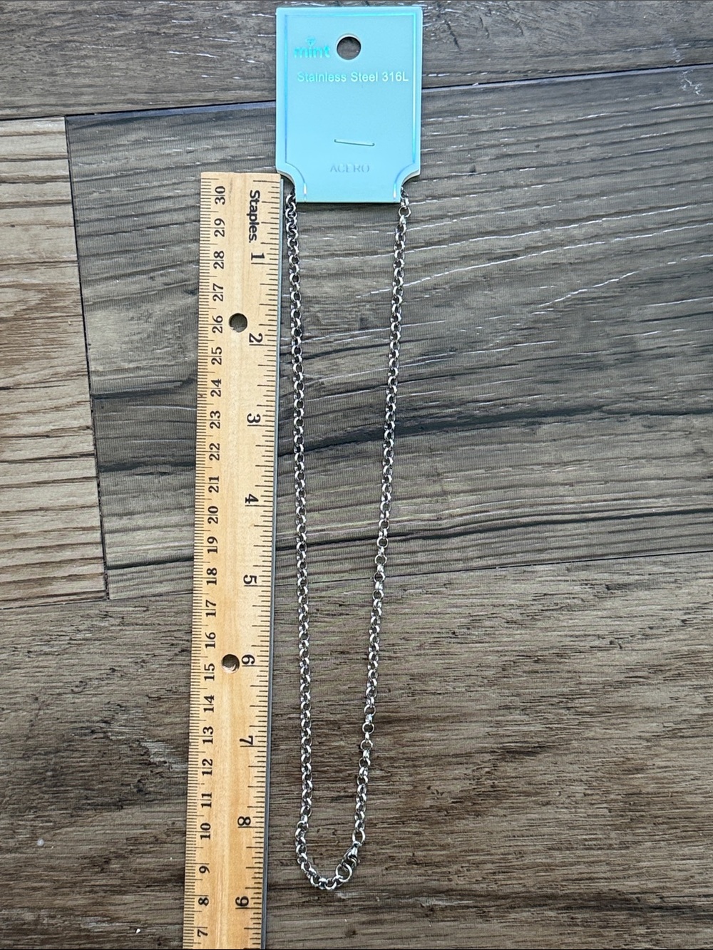 Mint Stainless Steel Rope Chain Necklace in Silver